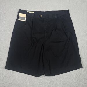 Cutter Buck Shorts Mens 44T 44 Tall Black Pleated Chino Golf Casual Cotton NWT